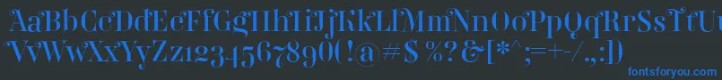 Belladonna Font – Blue Fonts on Black Background