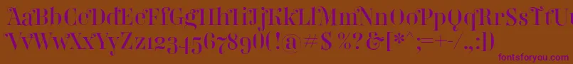 Belladonna Font – Purple Fonts on Brown Background