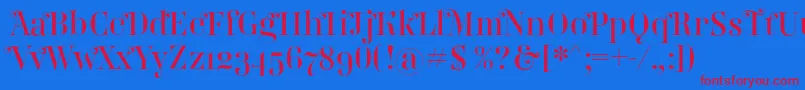 Belladonna Font – Red Fonts on Blue Background