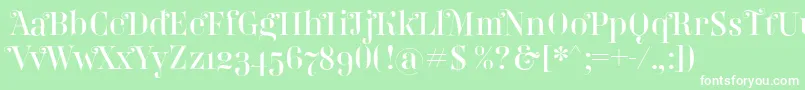 Belladonna Font – White Fonts on Green Background