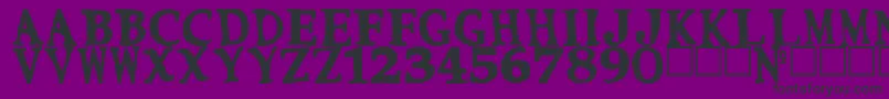 Cmon-fontti – mustat fontit violetilla taustalla