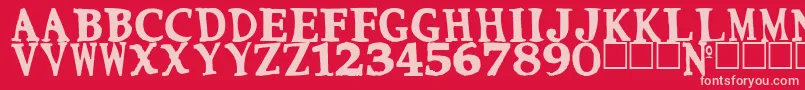 Cmon Font – Pink Fonts on Red Background