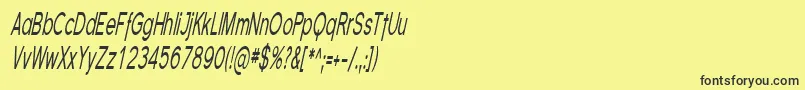 Florsn08 Font – Black Fonts on Yellow Background