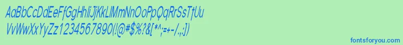 Florsn08 Font – Blue Fonts on Green Background