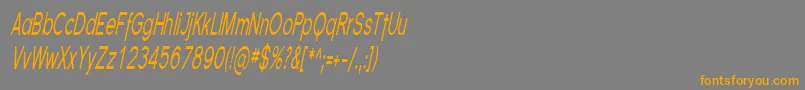 Florsn08 Font – Orange Fonts on Gray Background