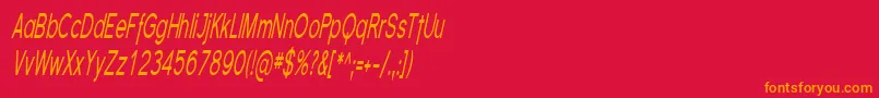 Florsn08 Font – Orange Fonts on Red Background