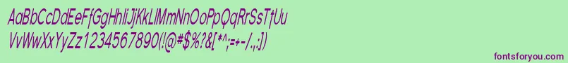 Florsn08 Font – Purple Fonts on Green Background