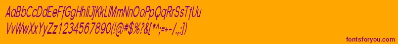 Florsn08 Font – Purple Fonts on Orange Background