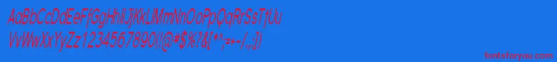 Florsn08 Font – Red Fonts on Blue Background