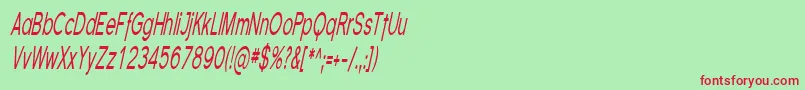 Florsn08 Font – Red Fonts on Green Background