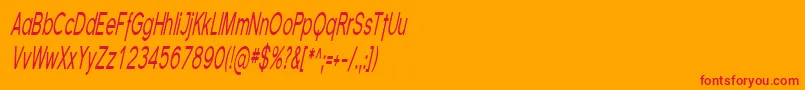 Florsn08 Font – Red Fonts on Orange Background