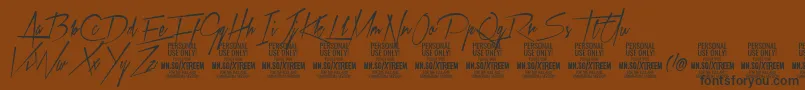 XtreemmediumPersonalUse Font – Black Fonts on Brown Background