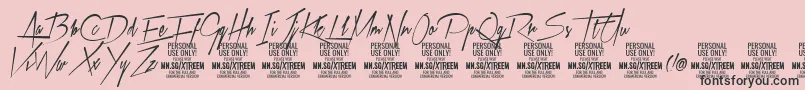 XtreemmediumPersonalUse Font – Black Fonts on Pink Background