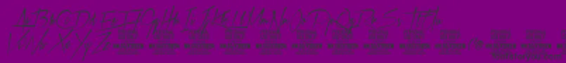 Fonte XtreemmediumPersonalUse – fontes pretas em um fundo violeta
