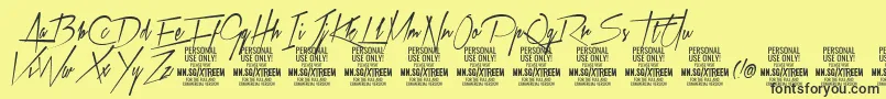 XtreemmediumPersonalUse Font – Black Fonts on Yellow Background