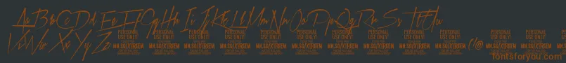XtreemmediumPersonalUse Font – Brown Fonts on Black Background