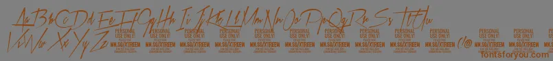 XtreemmediumPersonalUse Font – Brown Fonts on Gray Background
