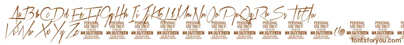 XtreemmediumPersonalUse Font – Brown Fonts on White Background