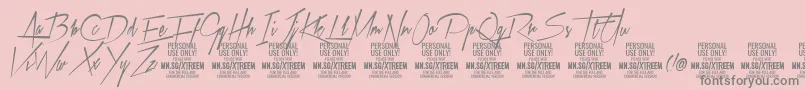 XtreemmediumPersonalUse Font – Gray Fonts on Pink Background