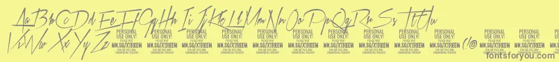 XtreemmediumPersonalUse Font – Gray Fonts on Yellow Background