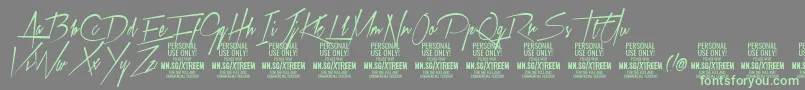 XtreemmediumPersonalUse Font – Green Fonts on Gray Background