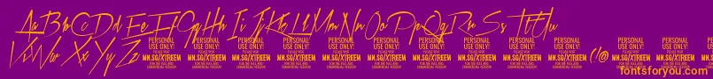 Police XtreemmediumPersonalUse – polices orange sur fond violet