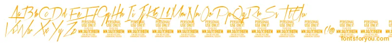 XtreemmediumPersonalUse Font – Orange Fonts on White Background