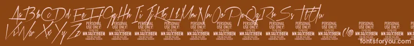 XtreemmediumPersonalUse Font – Pink Fonts on Brown Background