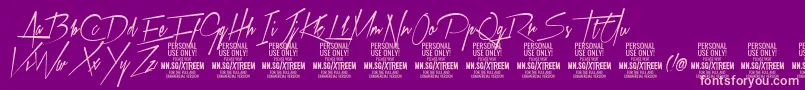XtreemmediumPersonalUse Font – Pink Fonts on Purple Background