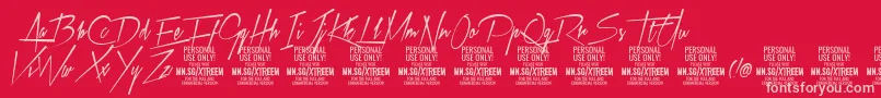 Czcionka XtreemmediumPersonalUse – różowe czcionki na czerwonym tle
