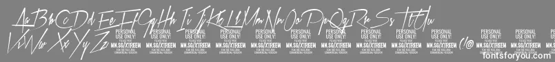 XtreemmediumPersonalUse-Schriftart – Weiße Schriften auf grauem Hintergrund