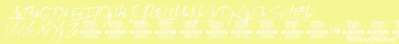 XtreemmediumPersonalUse Font – White Fonts on Yellow Background