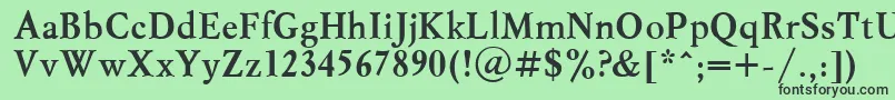 Msl65C Font – Black Fonts on Green Background