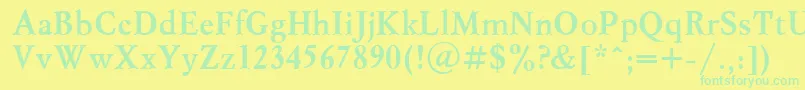 Msl65C Font – Green Fonts on Yellow Background