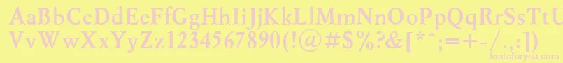 Msl65C Font – Pink Fonts on Yellow Background