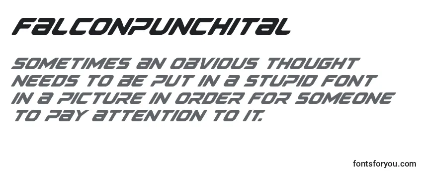 Review of the Falconpunchital Font