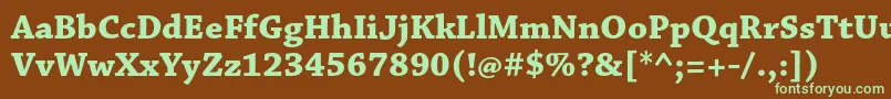 Шрифт ChaparralproBold – зелёные шрифты на коричневом фоне