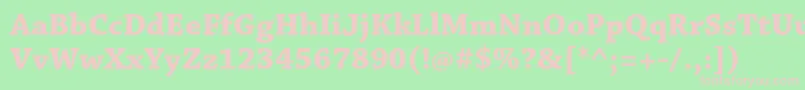 ChaparralproBold Font – Pink Fonts on Green Background