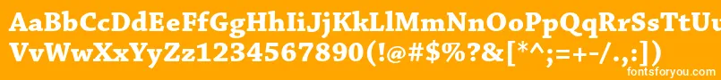 ChaparralproBold Font – White Fonts on Orange Background