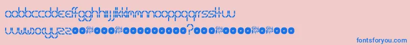 Special Font – Blue Fonts on Pink Background