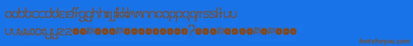 Special Font – Brown Fonts on Blue Background