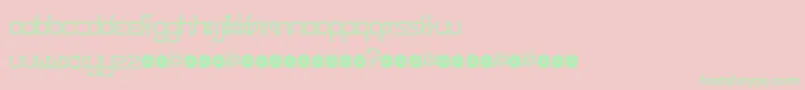 Special Font – Green Fonts on Pink Background