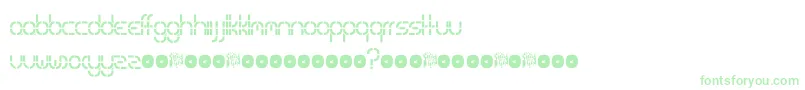 Special Font – Green Fonts on White Background