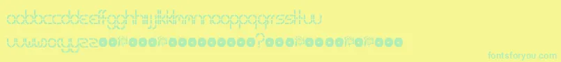 Special Font – Green Fonts on Yellow Background