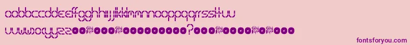 Special Font – Purple Fonts on Pink Background