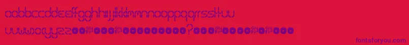 Special Font – Purple Fonts on Red Background