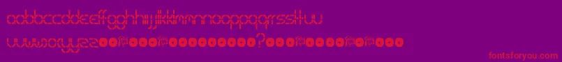 Special Font – Red Fonts on Purple Background