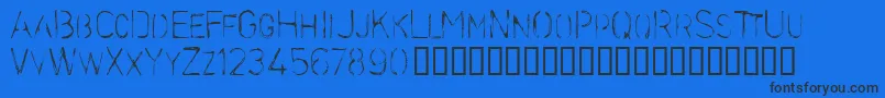 Stencilcase Font – Black Fonts on Blue Background