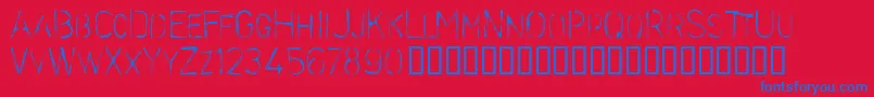 Stencilcase Font – Blue Fonts on Red Background