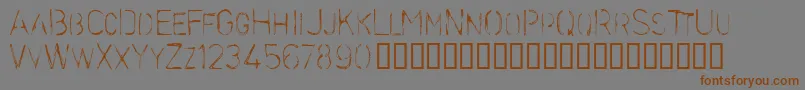 Stencilcase Font – Brown Fonts on Gray Background